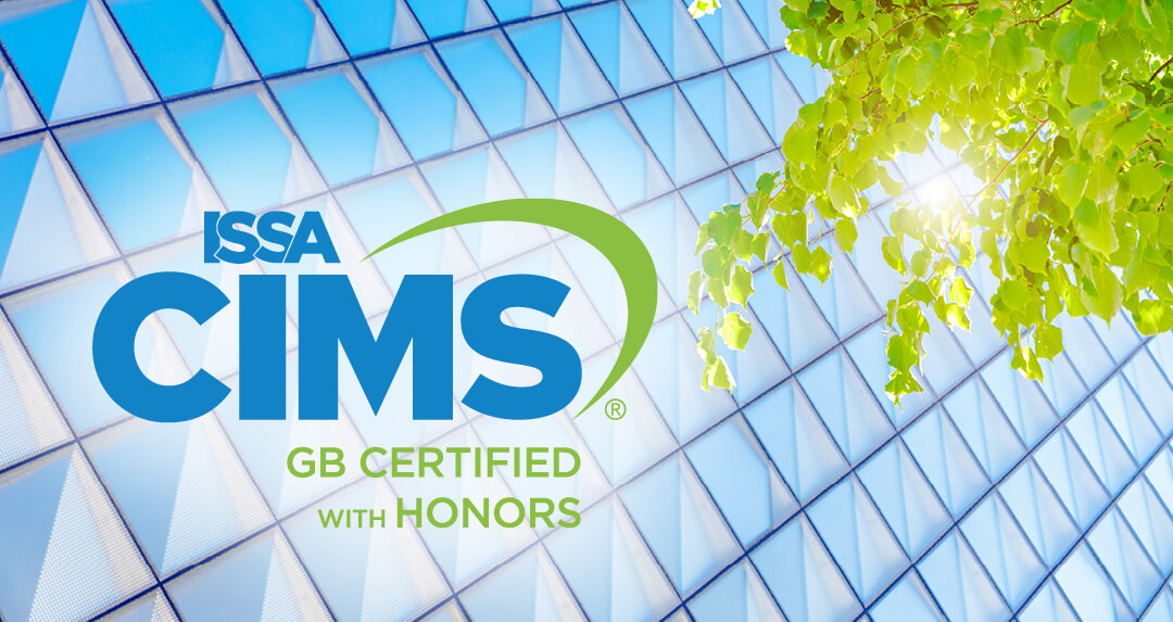 Kimco has earned the ISSA CIMS-GB Certified with Honors (logo)